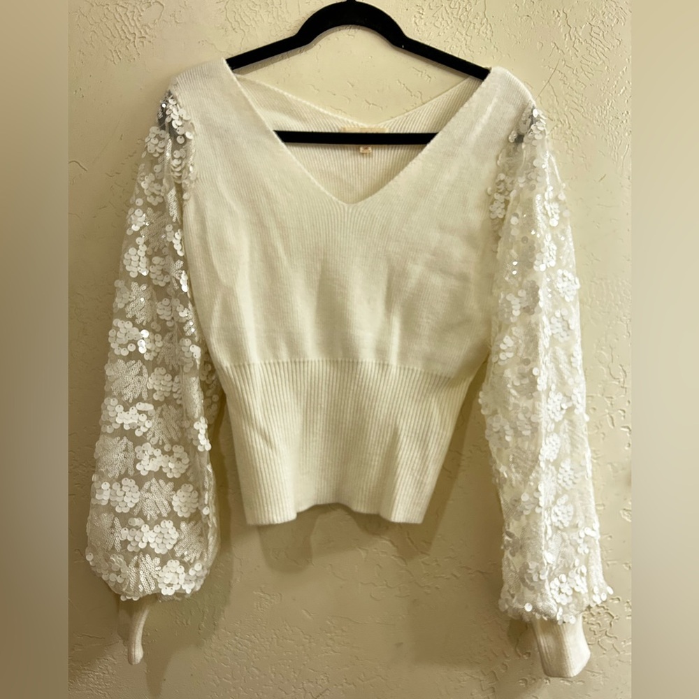 Listicle Ivory Knit Top